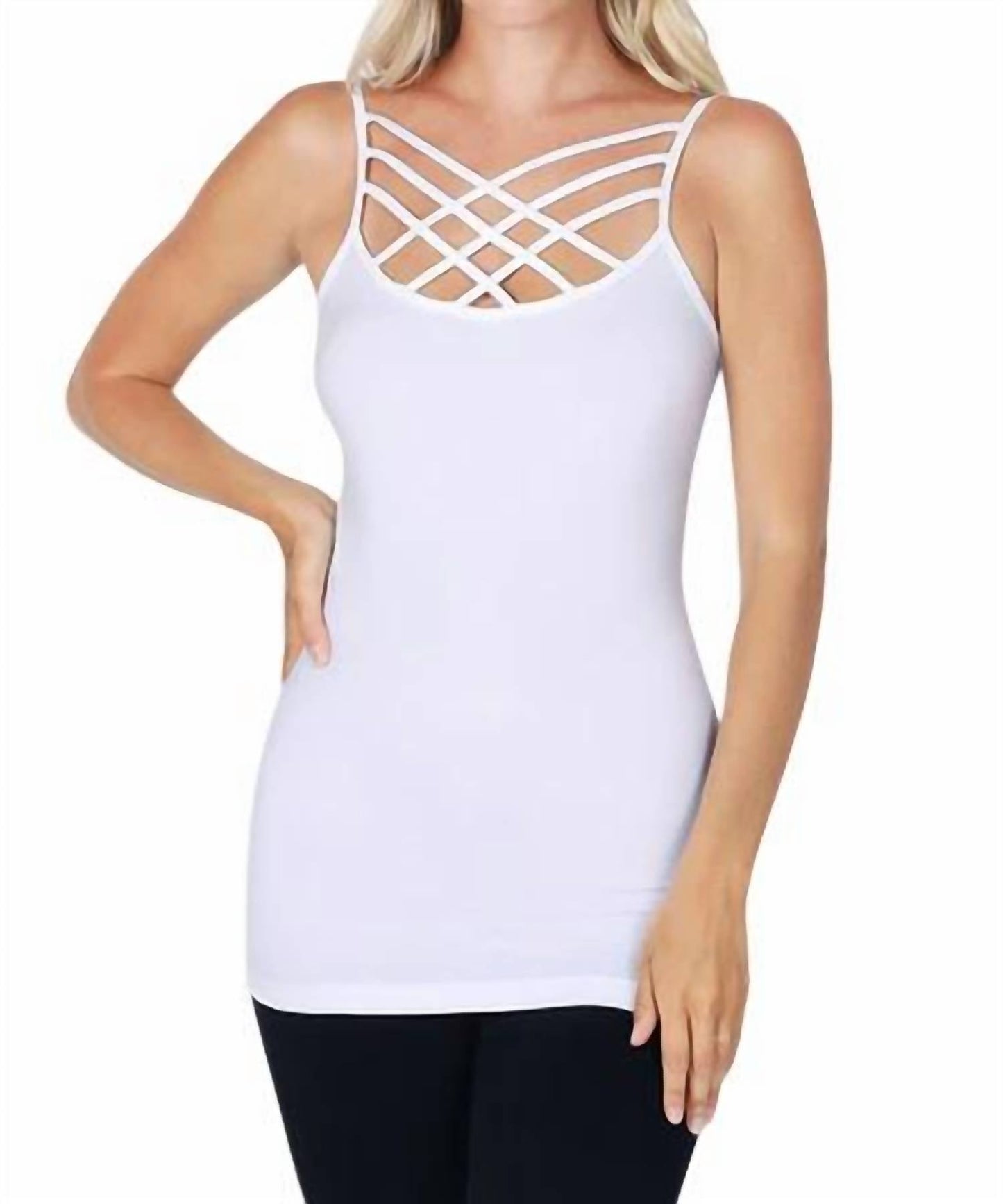 Aaaaa Fashion - Criss Cross Seamless Cami