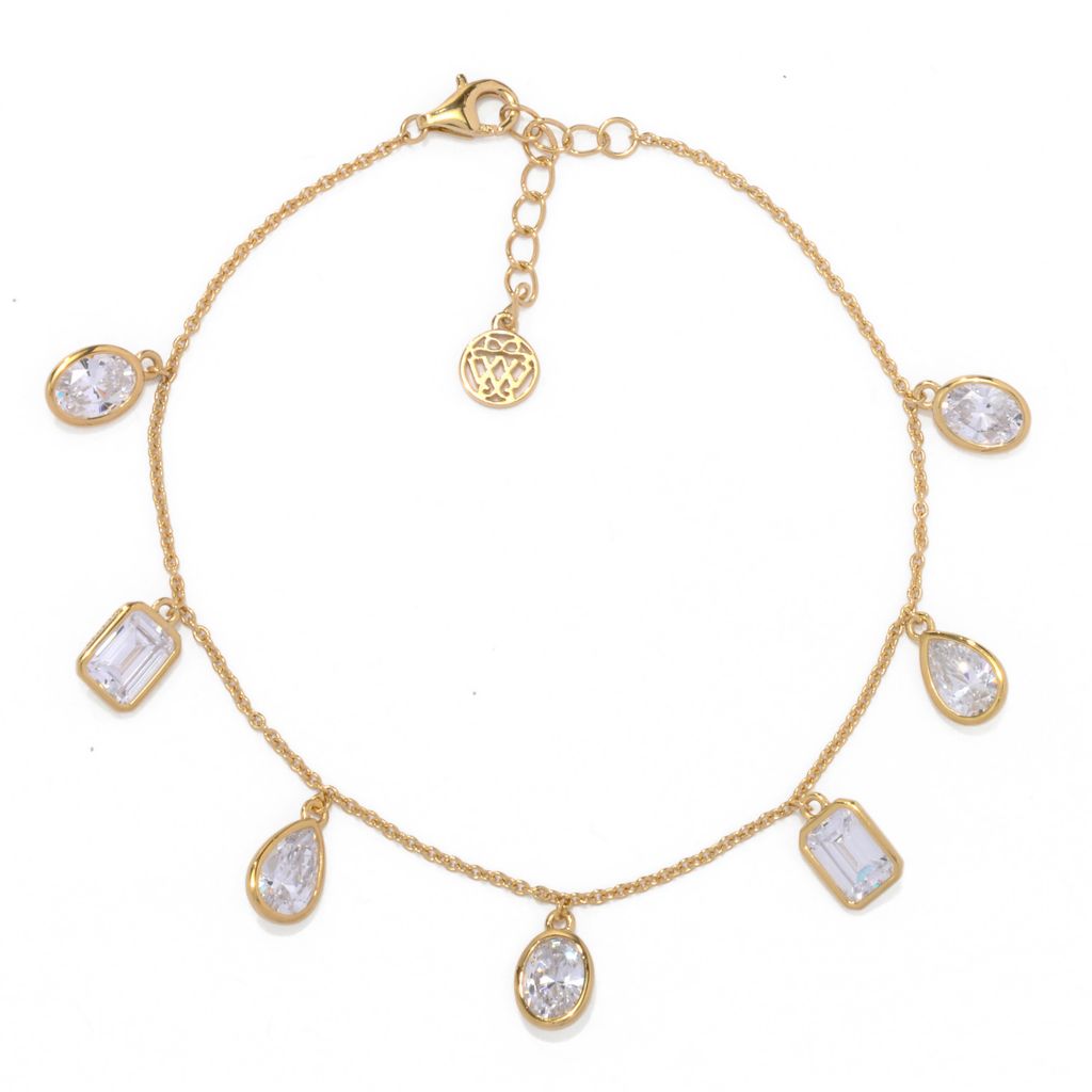 Escolha brilhante de revestimento e tamanho 6,25 DEW Pulseira com pingente de diamante simulado