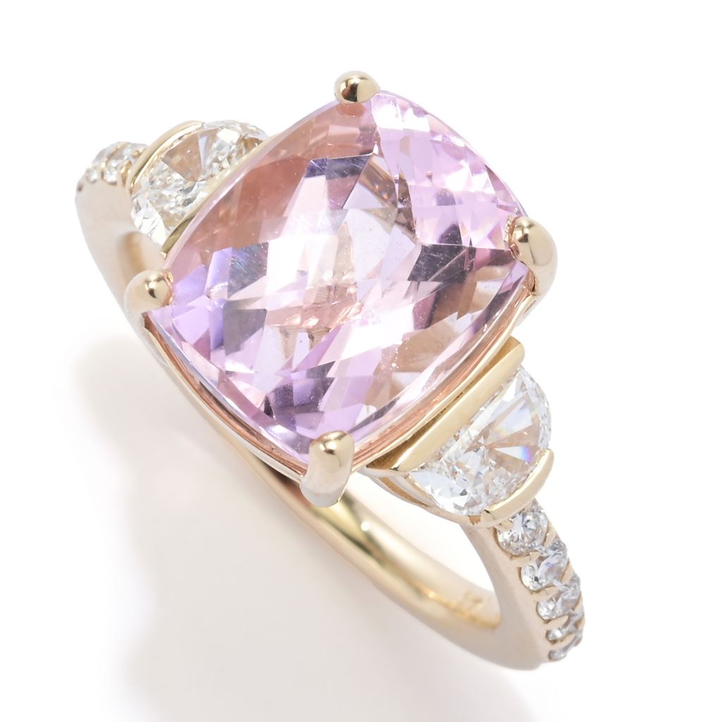 serge-camille-14k-gold-4-55ctw-kunzite-lab-grown-diamond-ring-5-0-grams