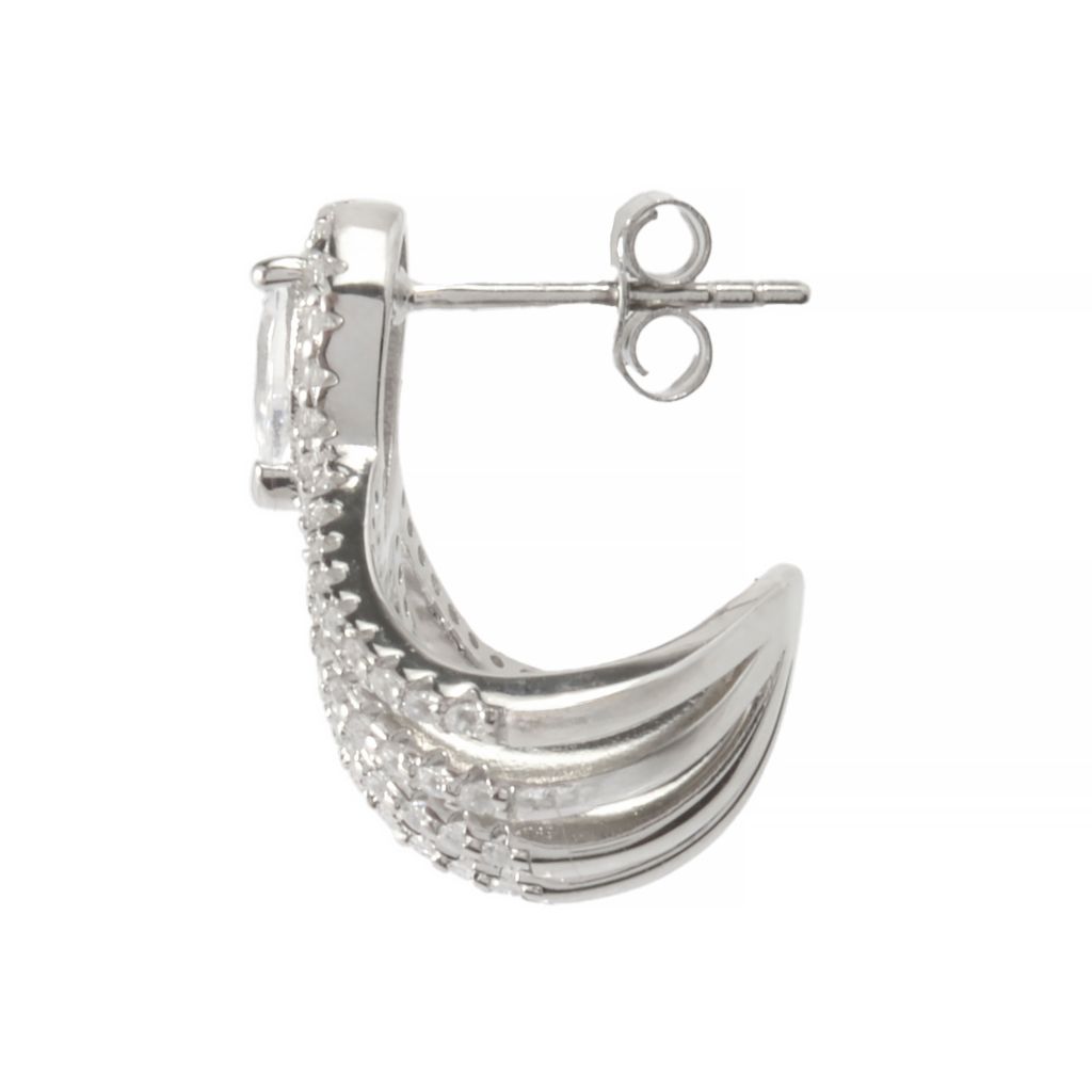 Brincos de gota com diamante simulado 3,03 DEW banhados a platina Brilliante