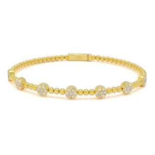 Pulseira Zoey Blush com opção de revestimento, 1,02ctw Pave Diamond Station