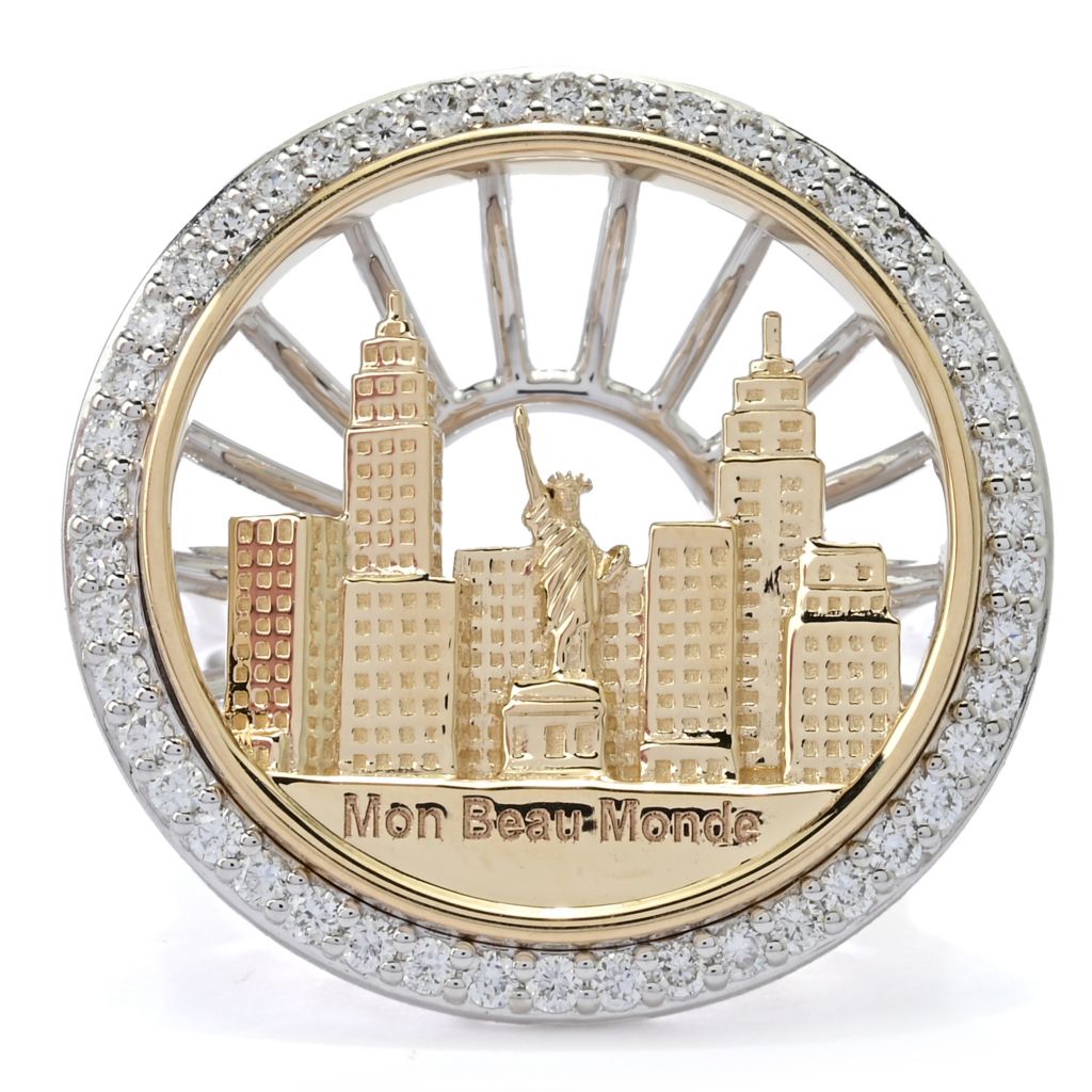 Sonia Bitton Galerie de Bijoux Anel "Mon Beau Monde" em ouro 14K com diamante de 0,50 quilates