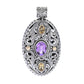 Pingente de Ametista e Citrino Artisan Silver by Samuel B. em Ouro 18K com 2,70ctw de Acentos