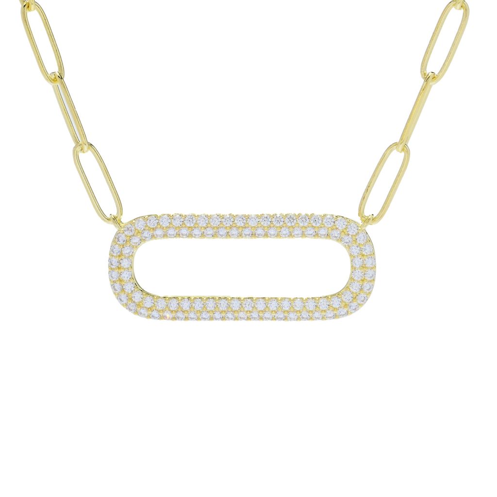 Brilliante Choice of Plating 2.35 DEW Colar com clipe de papel de diamante simulado