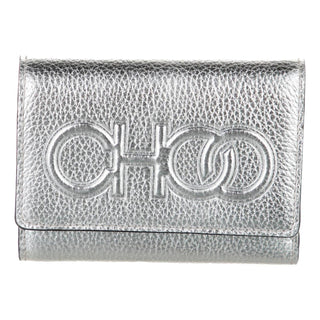 Jimmy Choo - Women's Loni Leather Embossed Logo Tri-fold Card Case Wallet
