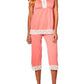 Twelve Eighty Eight - Sophie Trends Short Sleeve Top Cropped Pant PJ Set
