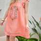 Davi & Dani - Embroidered Square Neck Mini Dress