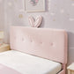 Full Size Kids Upholstered Bed with Oversized Rabbit Ear Headboard