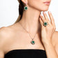 Avenue Chic - Women's Emerald Flower Set
