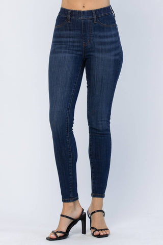 Judy Blue - Calça jeans skinny de cintura alta com bolso aplicado