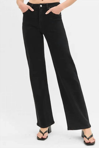 Trendsi - Women's Risen Full Size High Rise Wide Leg Jeans Plus Size