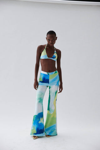 Nelblu - Calça flare cintura alta Tallo