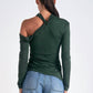 Elan - Long Sleeve Off-Shoulder Top