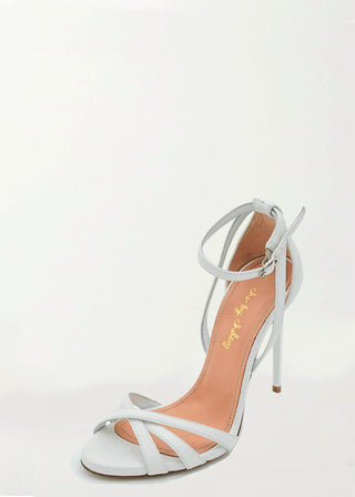 Che By Chelsey – Sandália Bianco com Salto Aurore Feminino