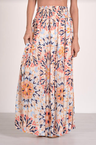 Elan - Saia longa com cintura franzida