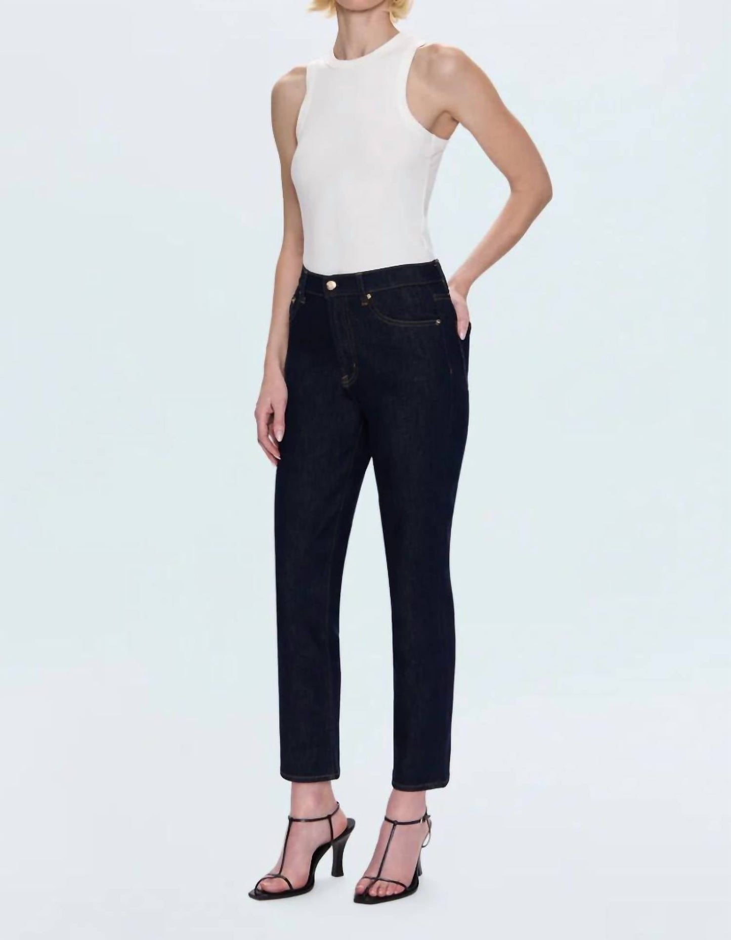 Pistola - Bri Ankle High Rise Slim Straight Leg Jeans