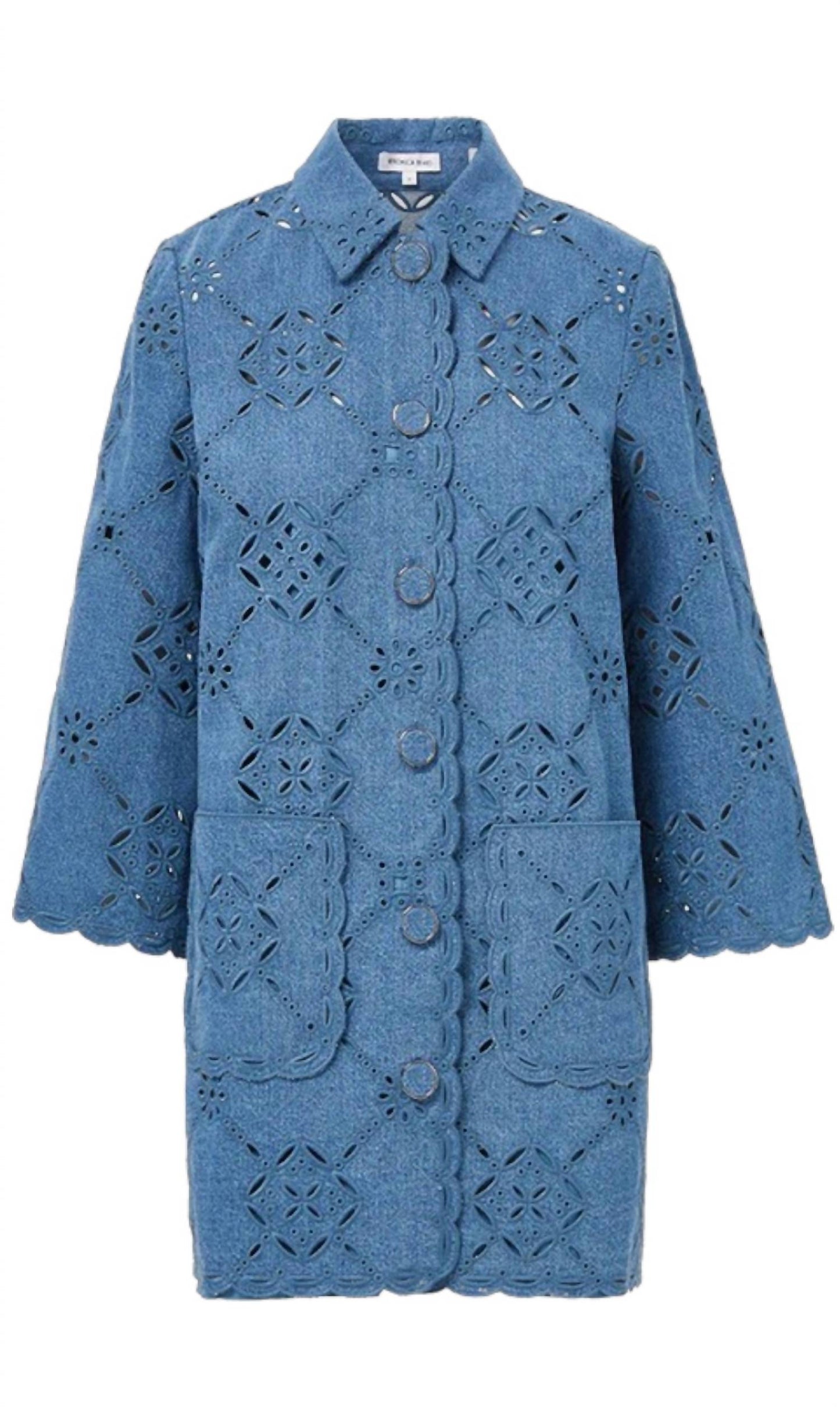 Veronica Beard - Erilyn Eyelet Mini Shirt Dress