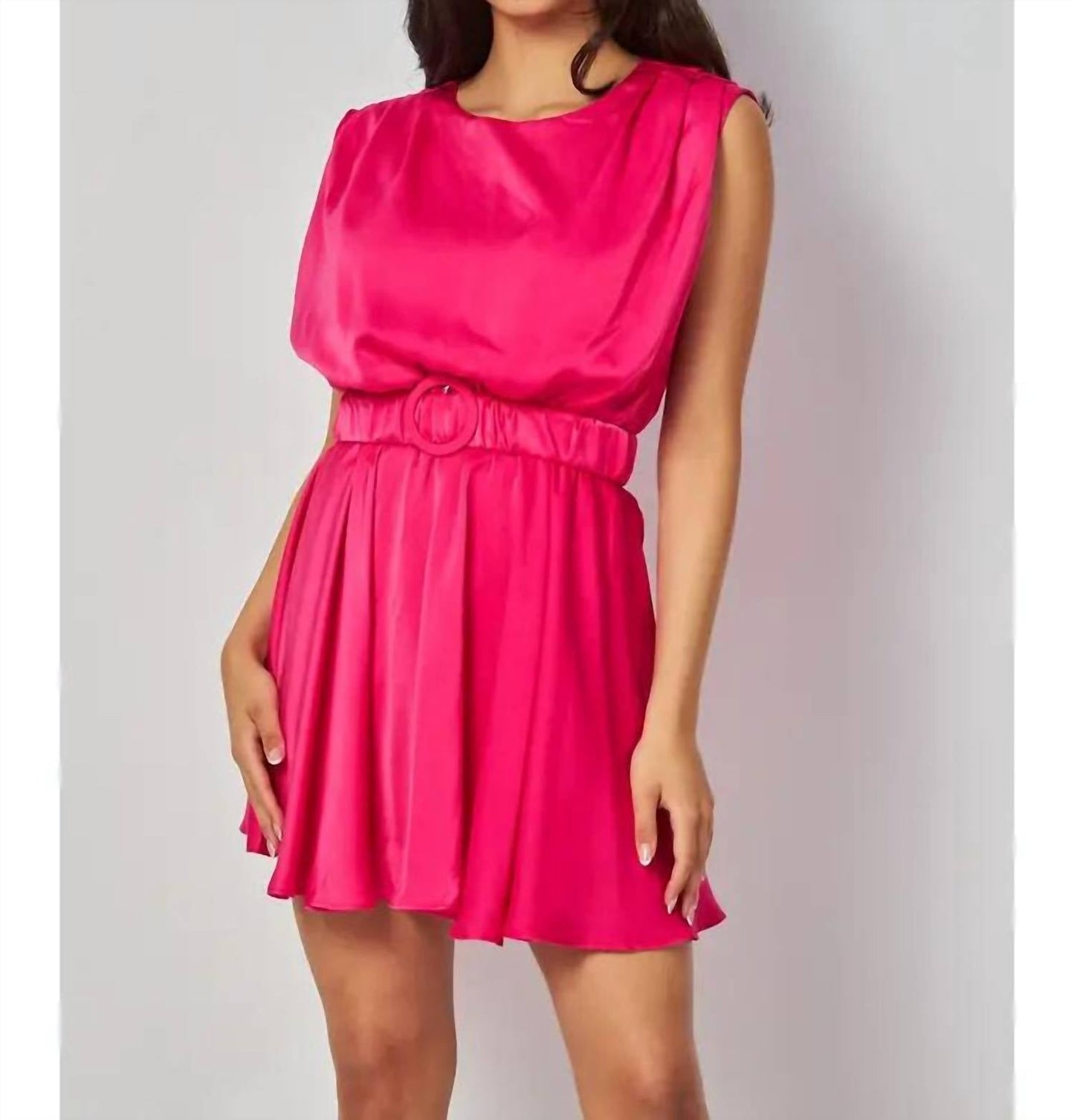Big Hit Fashion - Satin Mini Dress