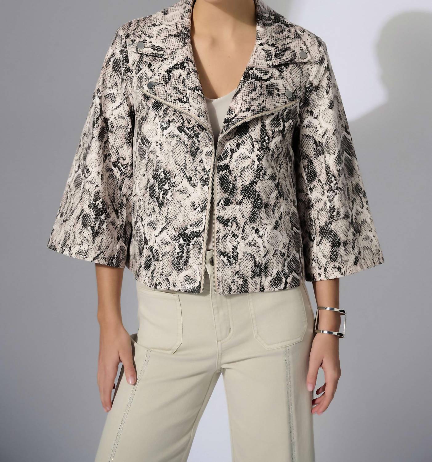 Joseph Ribkoff - Silky Knit Python Print Swing Jacket