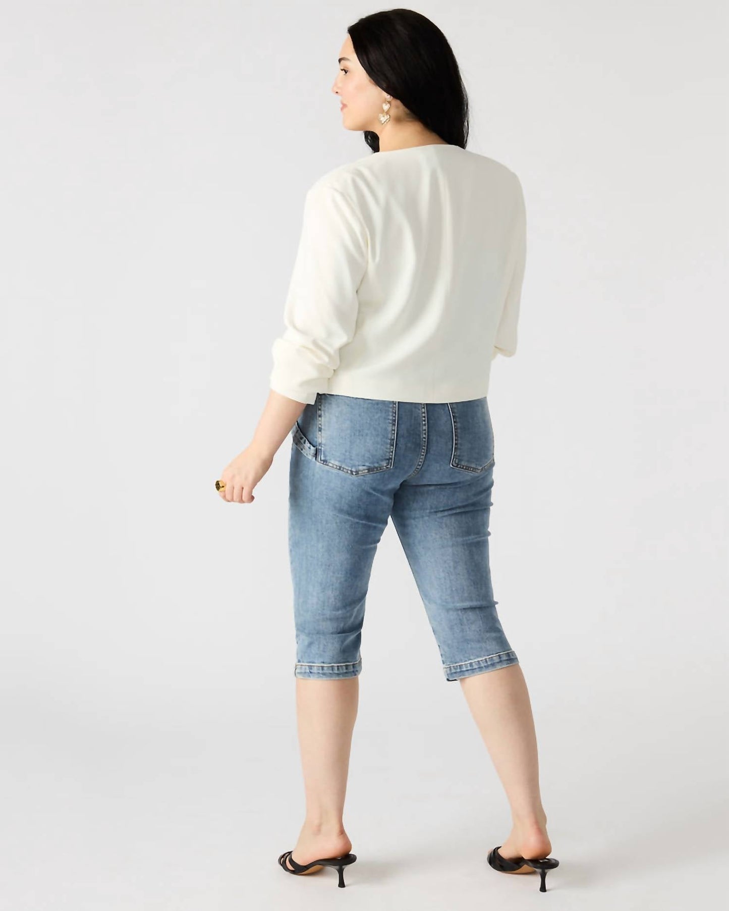 Steve Madden - Cropped Open Front Blazer