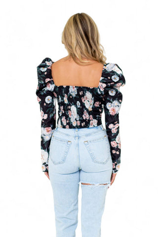 Buddylove - Blusa plissada holandesa de manga comprida