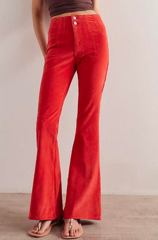 Free People - Calça Jeans Jayde Cord Flare