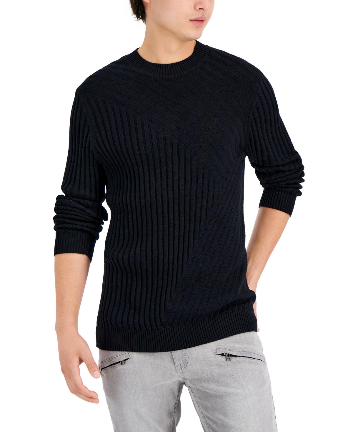 Suéter masculino de gola redonda Tucker da Inc International Concepts criado para a Macy's