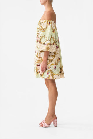 Camilla - Vestido curto bufante ombro a ombro