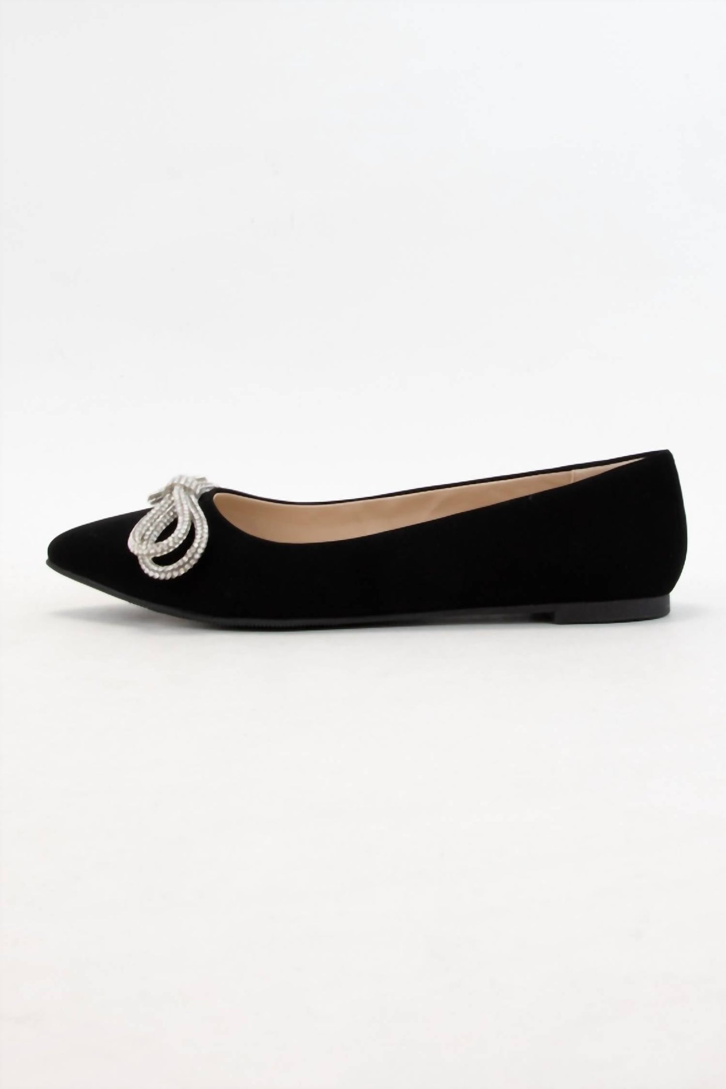 Gabby - Women's Rhinestone Bow Flats