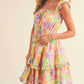 &Merci - Floral Ruffle Trim Mini Dress