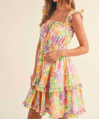 &amp;Merci - Vestido curto com babados florais
