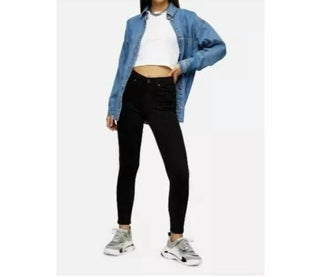 Topshop - Calça Jeans Skinny Jamie de Cintura Alta e Elástica
