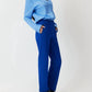 Grey/Ven - Paris Mid-rise Straight Leg Ponte Trousers