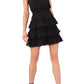 1.STATE Smock Neck Sleeveless Fit & Flare Dress in Rich Black, Size Large