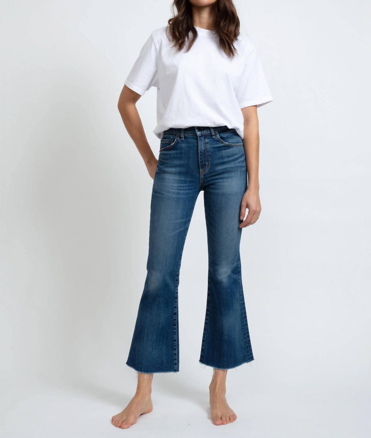 Askk Ny - Geek Slim Cropped Flare Jeans