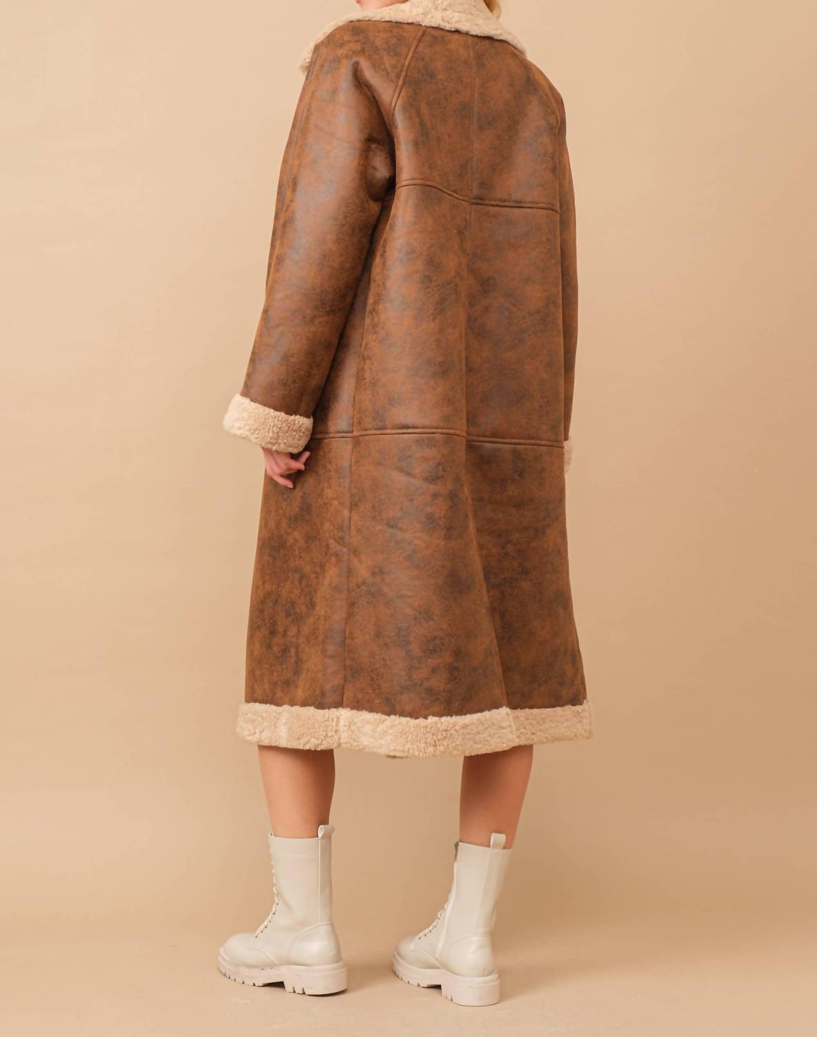 Blue B - Faux Teddy Shearling Cozy Coat