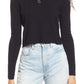 CALI BE Quarter-Zip Sweater in Black, Size Large