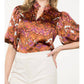 Thml - Abstract Puff Sleeve Top