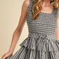 &Merci - Multi Stripe Smocked Bodice Layered Midi Dress
