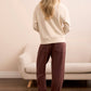 Tribal - French Terry Stitch-accent Zip Funnel Neck Sweater