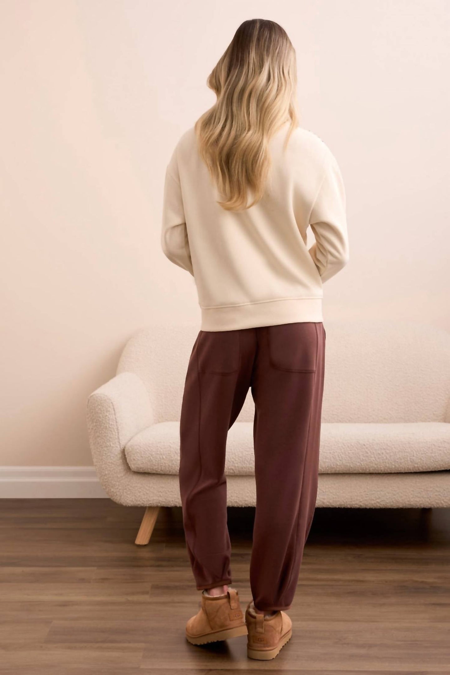 Tribal - French Terry Stitch-accent Zip Funnel Neck Sweater