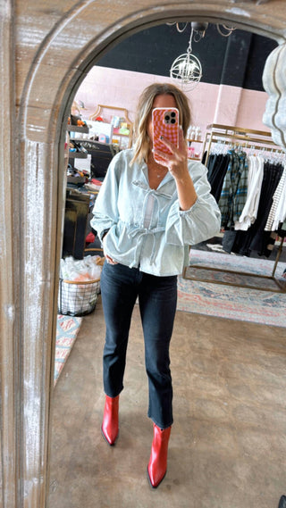 Blusa jeans Brunch Babe da Free People