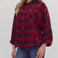 Entro - Plaid Button Up Top