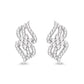 0.68 Carat Genuine White Diamond 14K White Gold Earrings (G-H Color, SI1-SI2 Clarity)