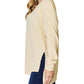 Basic Bae - Chic Ribbed Round Neck Slit Tee