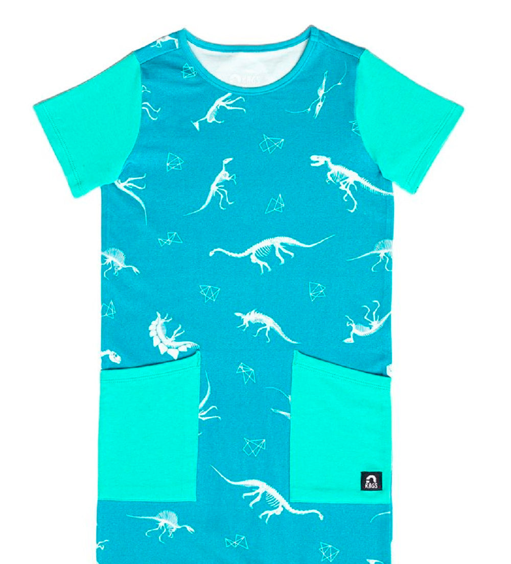 Macacão infantil de manga curta com bolso na cintura RAGS Apparel azul tamanho 12-18M