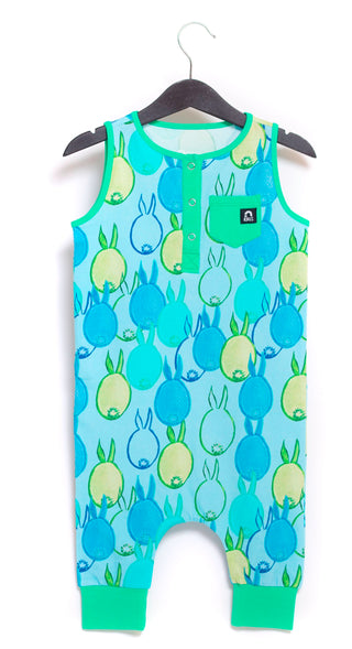 Macacão infantil RAGS Apparel com bolso Capri Henley Rag, azul, tamanho 2T