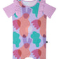 Macacão infantil de manga curta com babados RAGS Apparel, roxo, tamanho 6-12M