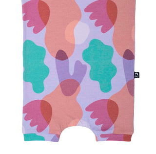 Macacão infantil de manga curta com babados RAGS Apparel, roxo, tamanho 6-12M