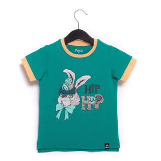 Camiseta infantil de manga curta com estampa de anel RAGS Apparel, verde, tamanho 2T